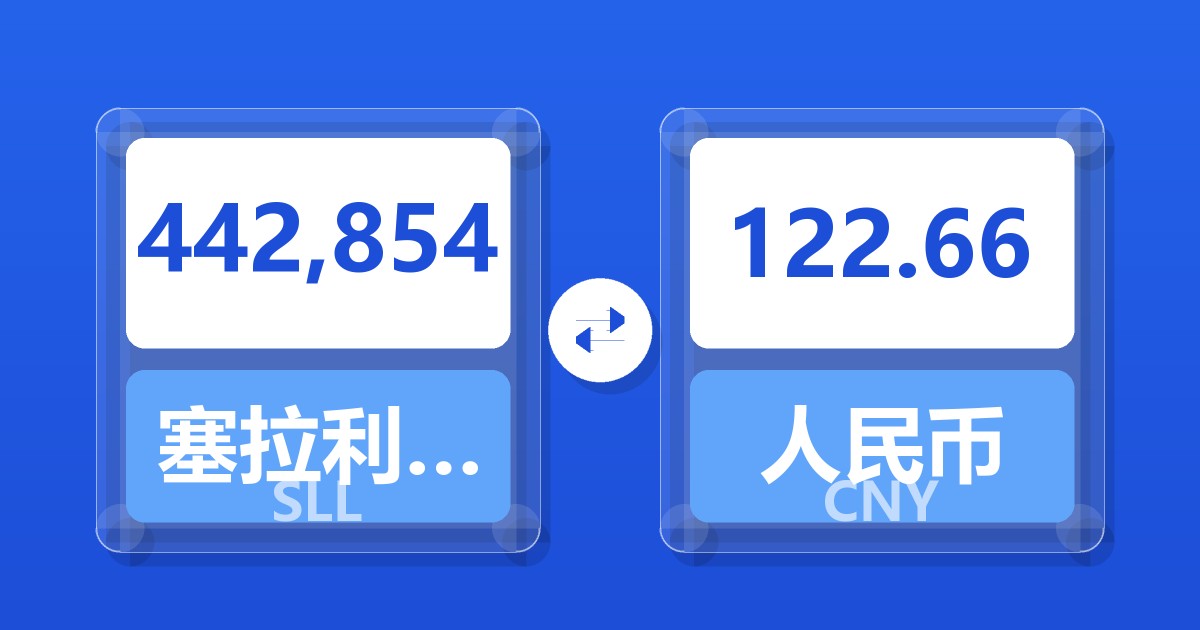 442,854塞拉利昂利昂（旧）兑人民币