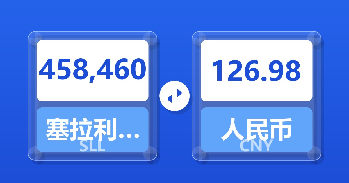 458,460塞拉利昂利昂（旧）兑人民币