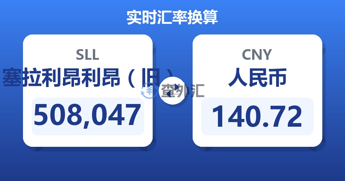 508,047塞拉利昂利昂（旧）兑人民币