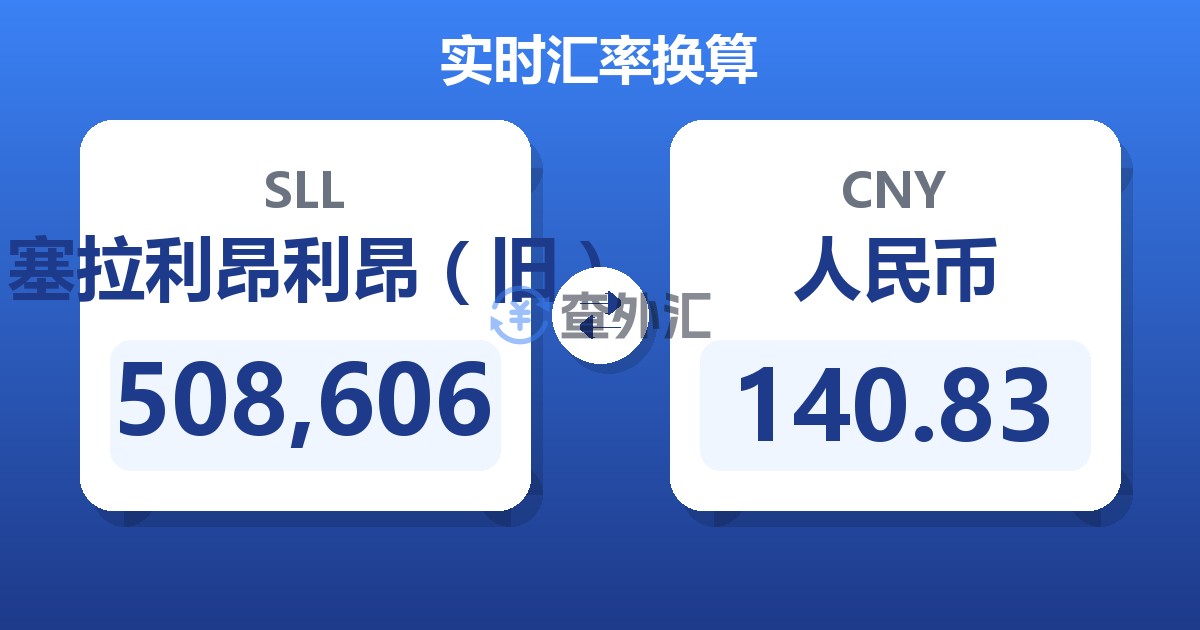 508,606塞拉利昂利昂（旧）兑人民币