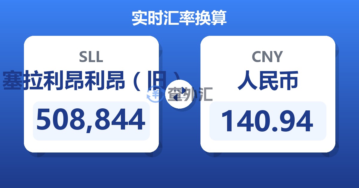 508,844塞拉利昂利昂（旧）兑人民币