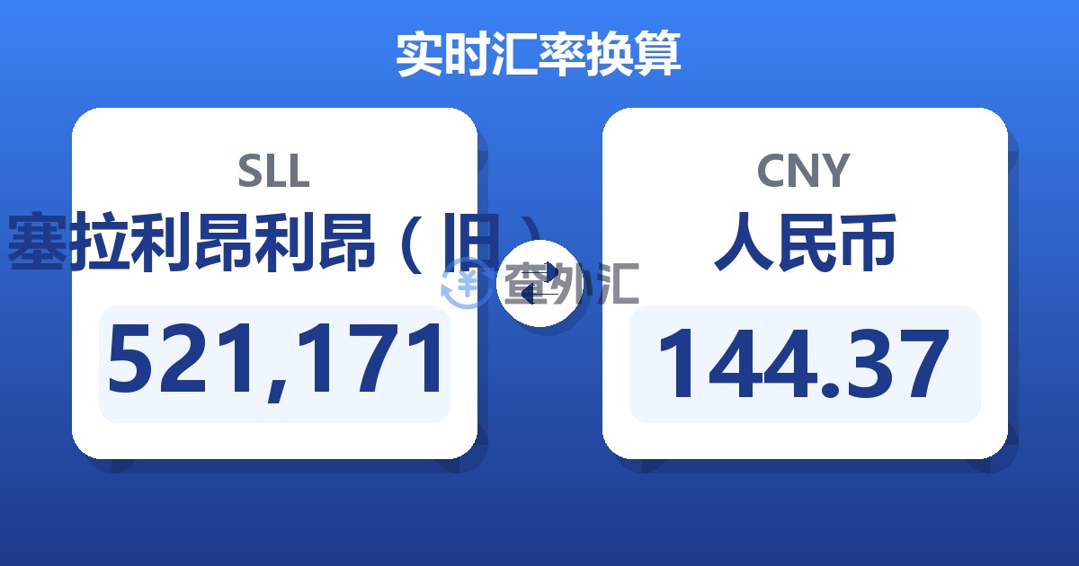521,171塞拉利昂利昂（旧）兑人民币