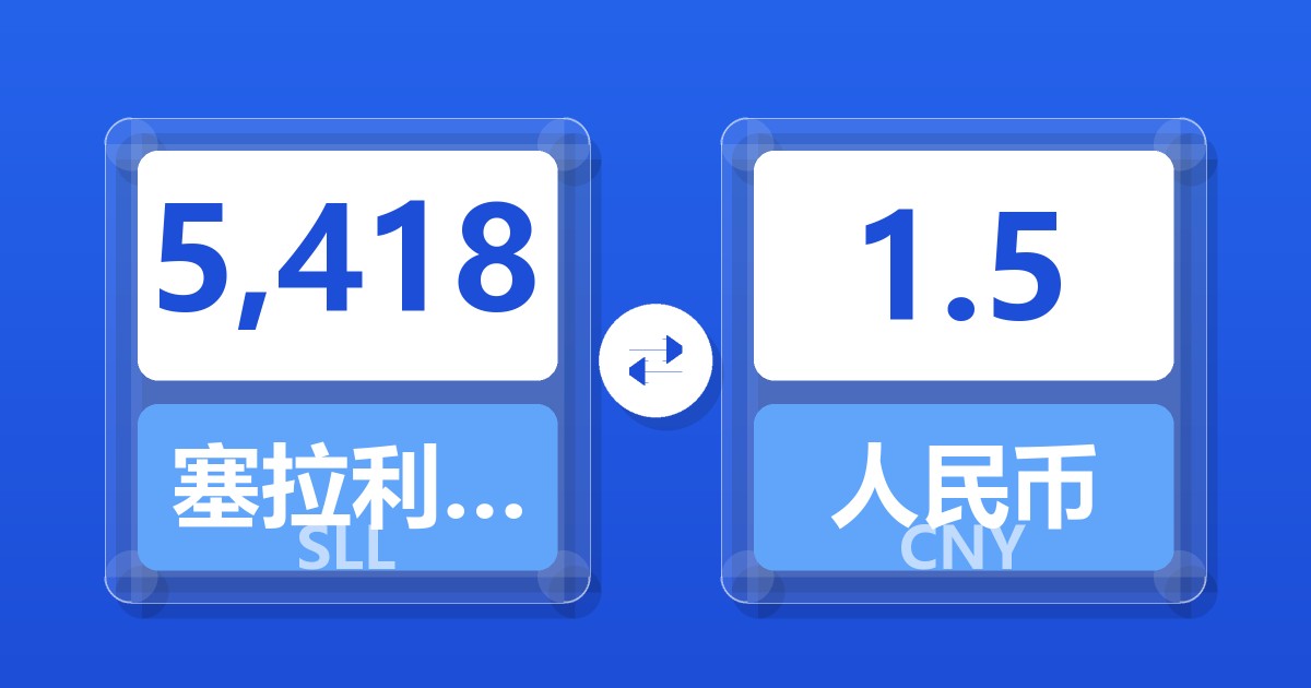 5,418塞拉利昂利昂（旧）兑人民币