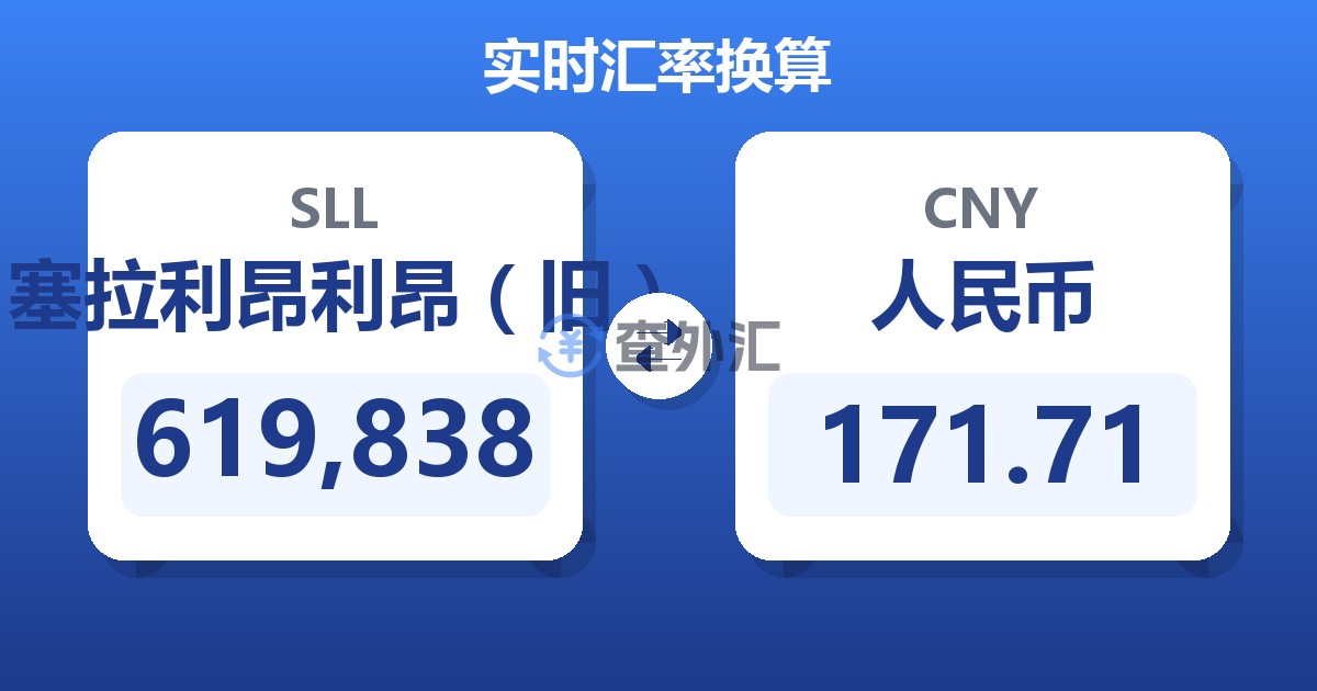 619,838塞拉利昂利昂（旧）兑人民币