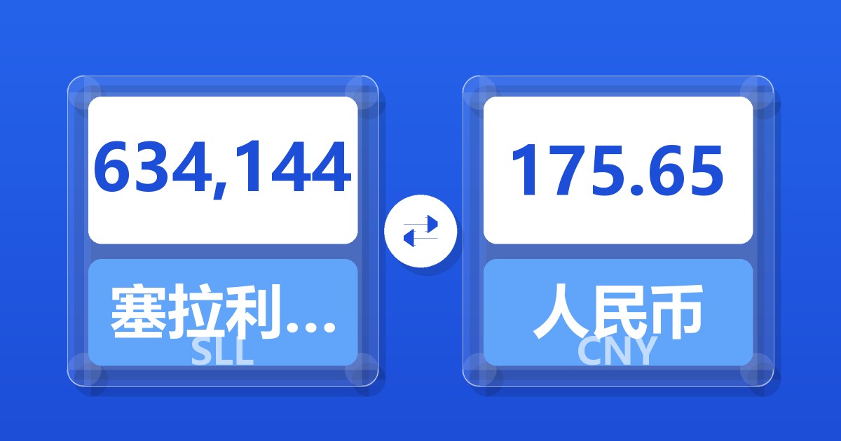 634,144塞拉利昂利昂（旧）兑人民币