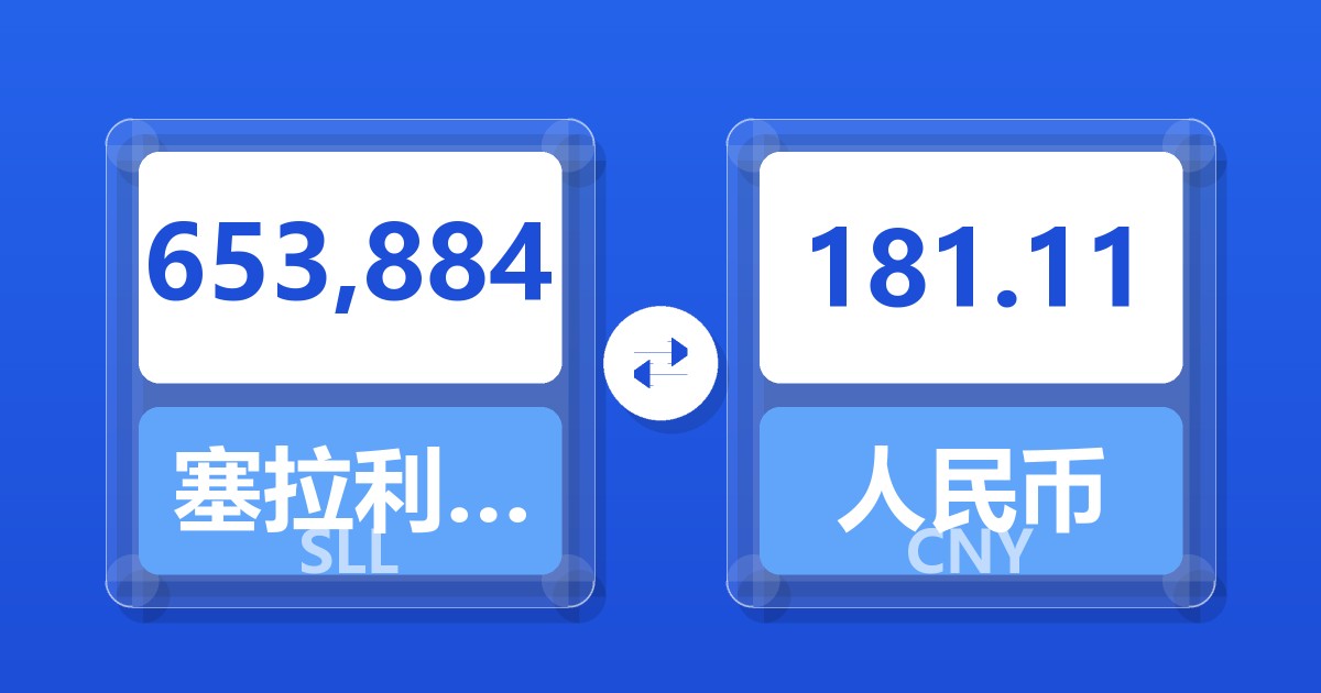 653,884塞拉利昂利昂（旧）兑人民币