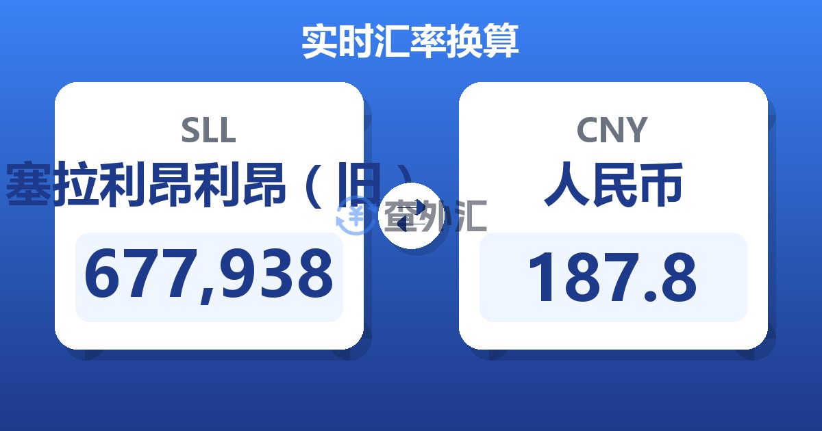 677,938塞拉利昂利昂（旧）兑人民币
