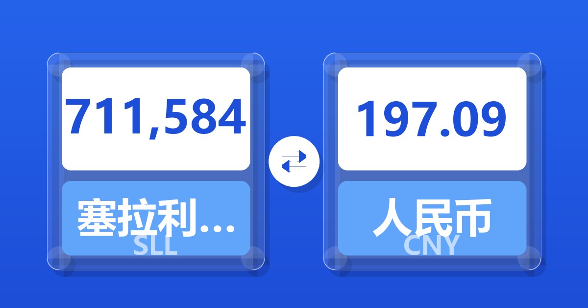 711,584塞拉利昂利昂（旧）兑人民币