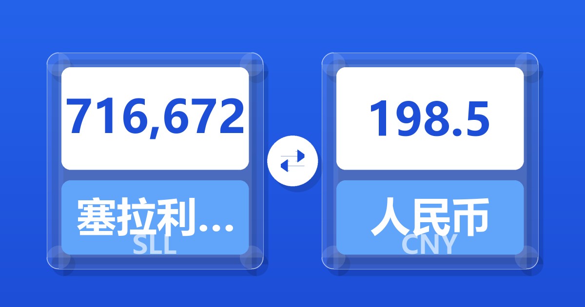 716,672塞拉利昂利昂（旧）兑人民币