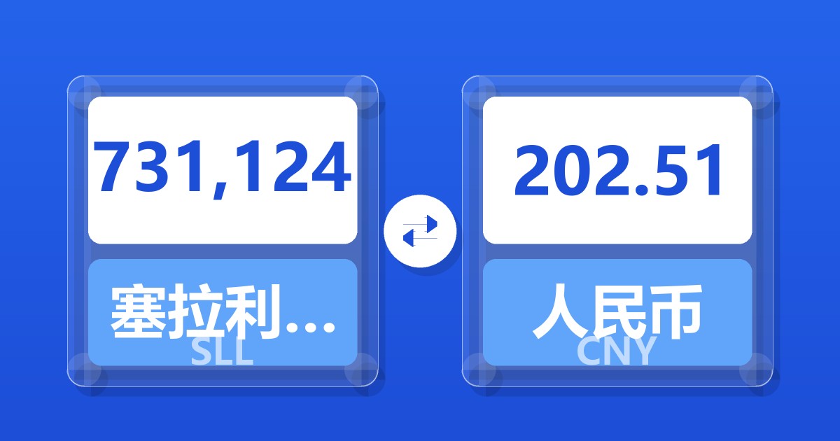 731,124塞拉利昂利昂（旧）兑人民币