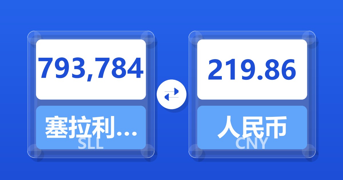 793,784塞拉利昂利昂（旧）兑人民币