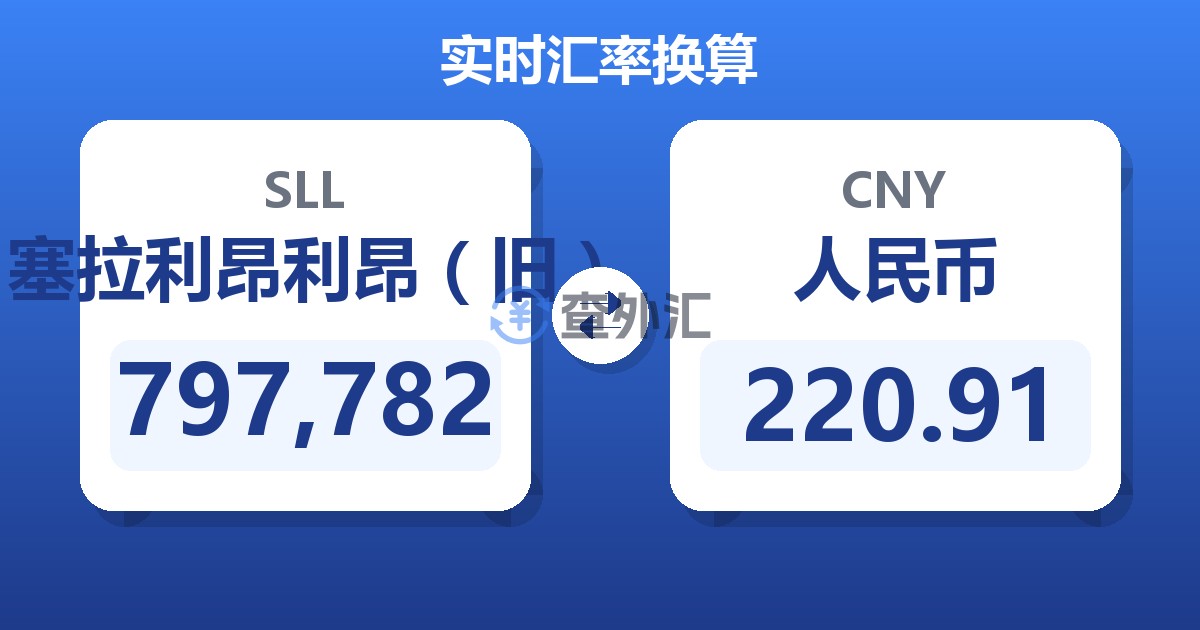 797,782塞拉利昂利昂（旧）兑人民币