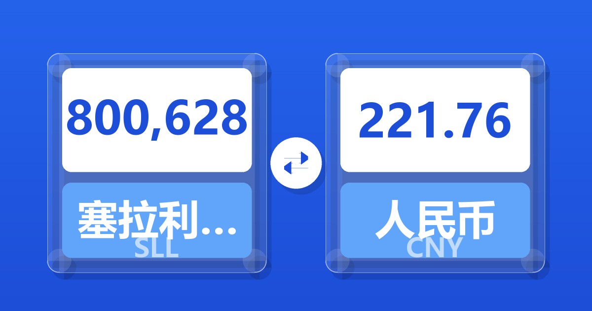 800,628塞拉利昂利昂（旧）兑人民币