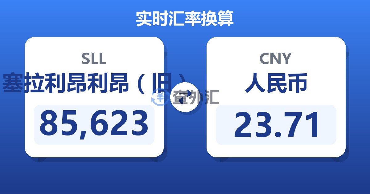 85,623塞拉利昂利昂（旧）兑人民币
