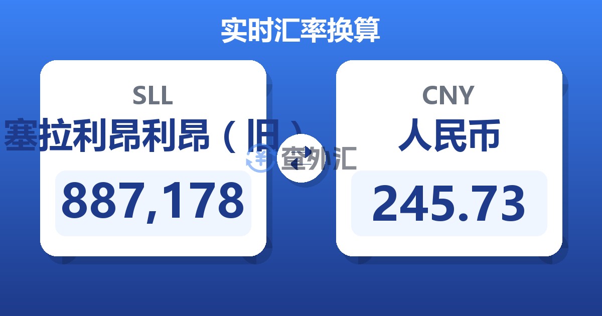 887,178塞拉利昂利昂（旧）兑人民币