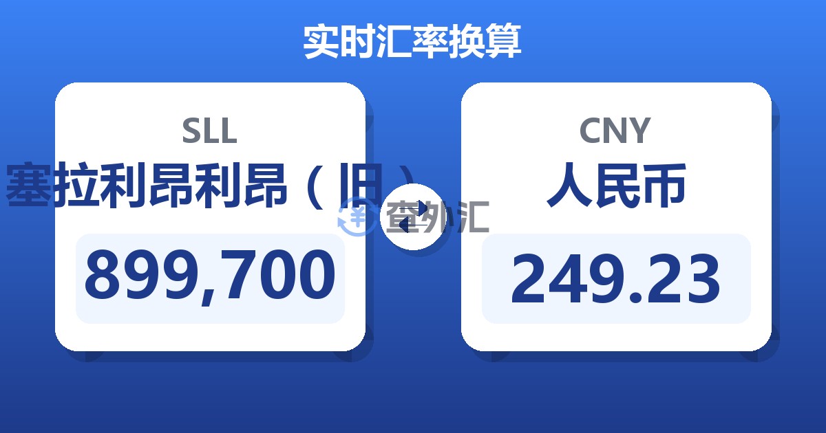899,700塞拉利昂利昂（旧）兑人民币