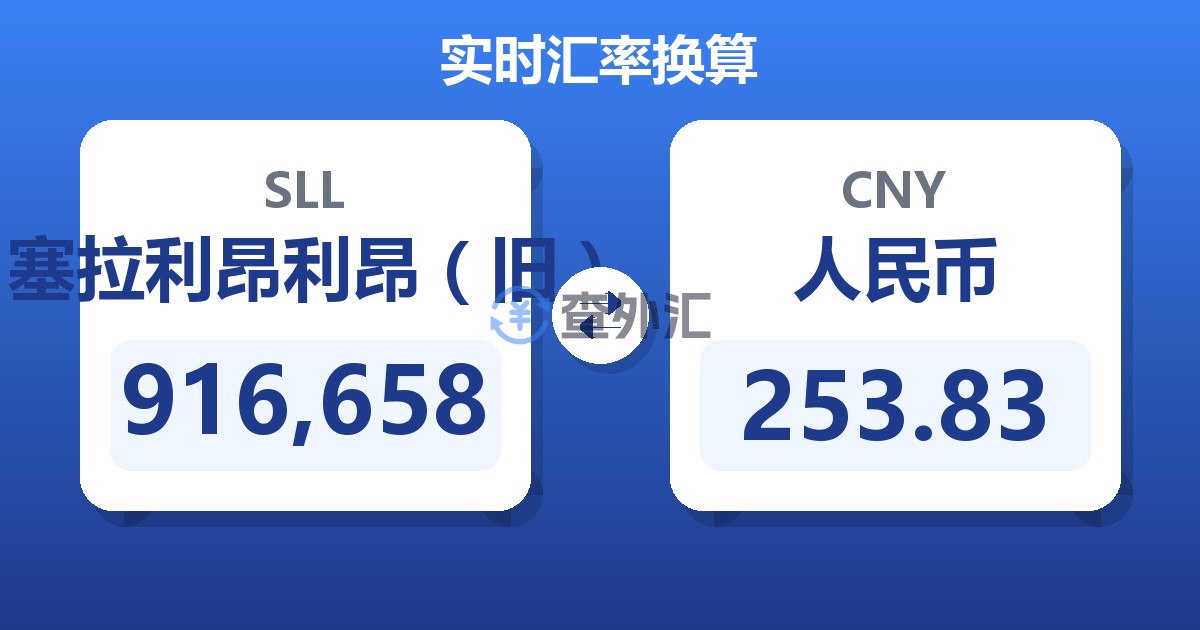 916,658塞拉利昂利昂（旧）兑人民币