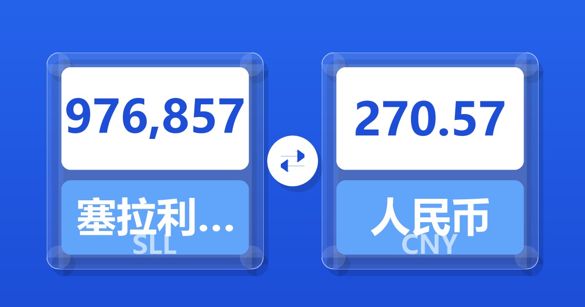 976,857塞拉利昂利昂（旧）兑人民币