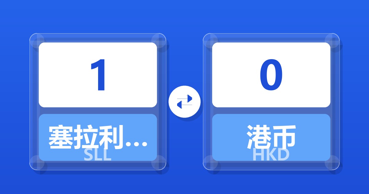 1塞拉利昂利昂（旧）兑港币