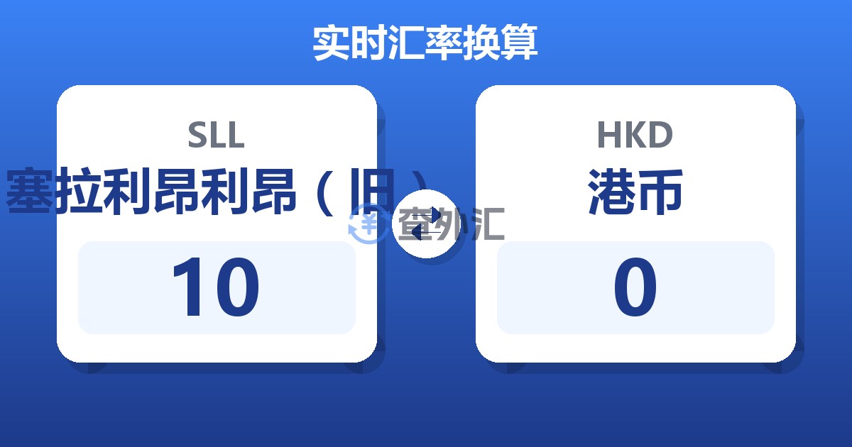 10塞拉利昂利昂（旧）兑港币