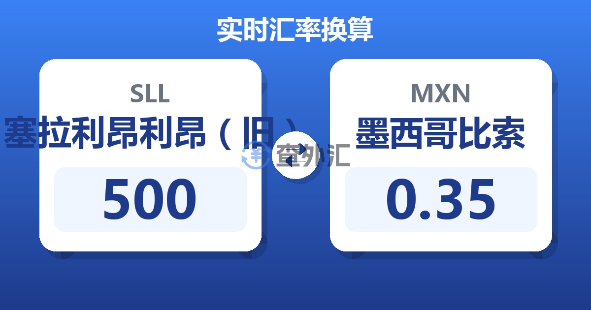 500塞拉利昂利昂（旧）兑墨西哥比索