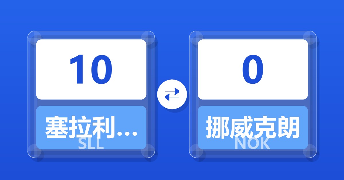 10塞拉利昂利昂（旧）兑挪威克朗