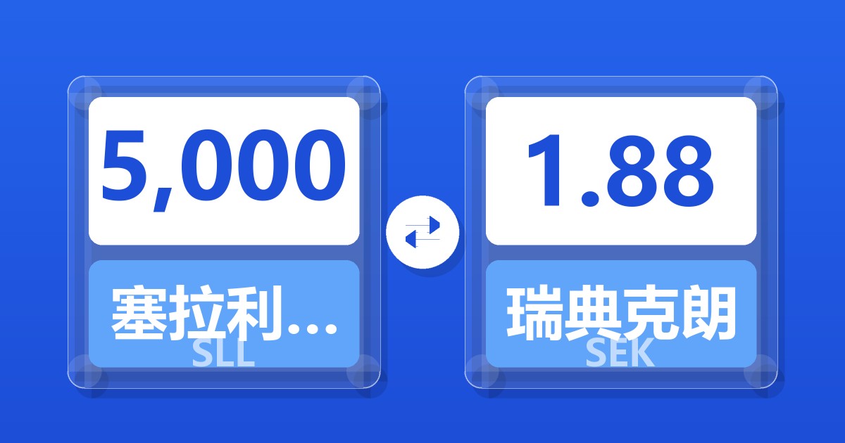 5,000塞拉利昂利昂（旧）兑瑞典克朗