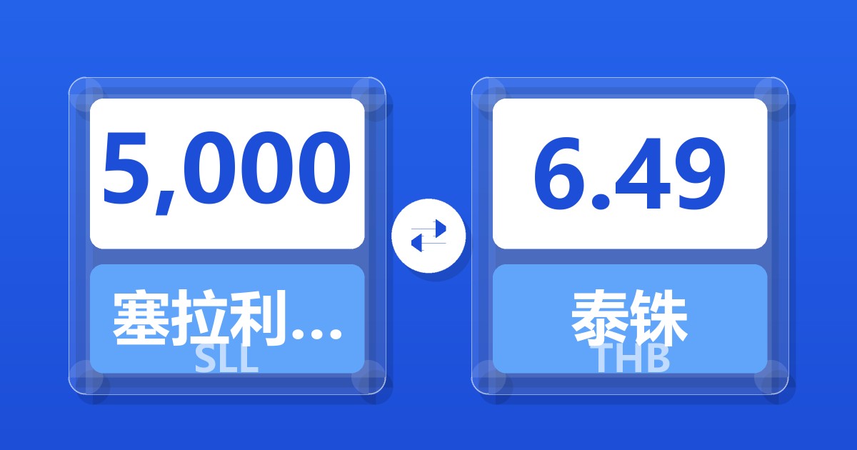 5,000塞拉利昂利昂（旧）兑泰铢