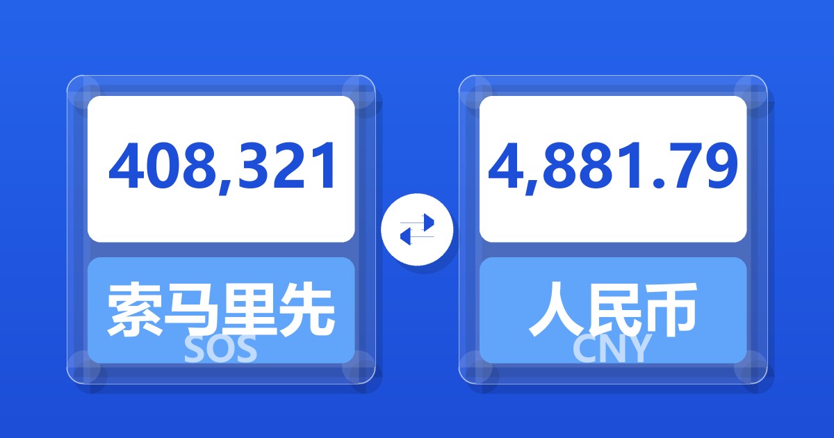 408,321索马里先令兑人民币