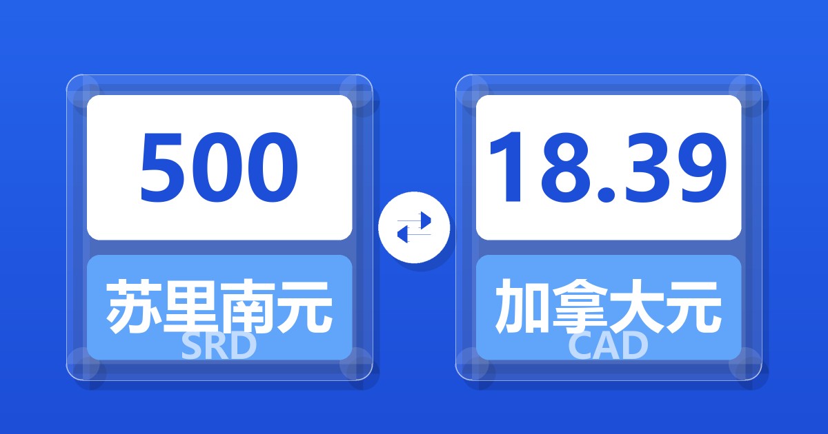 500苏里南元兑加拿大元