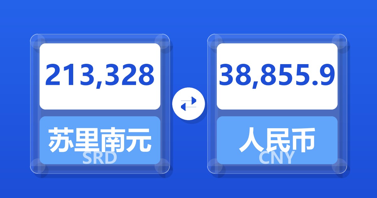213,328苏里南元兑人民币