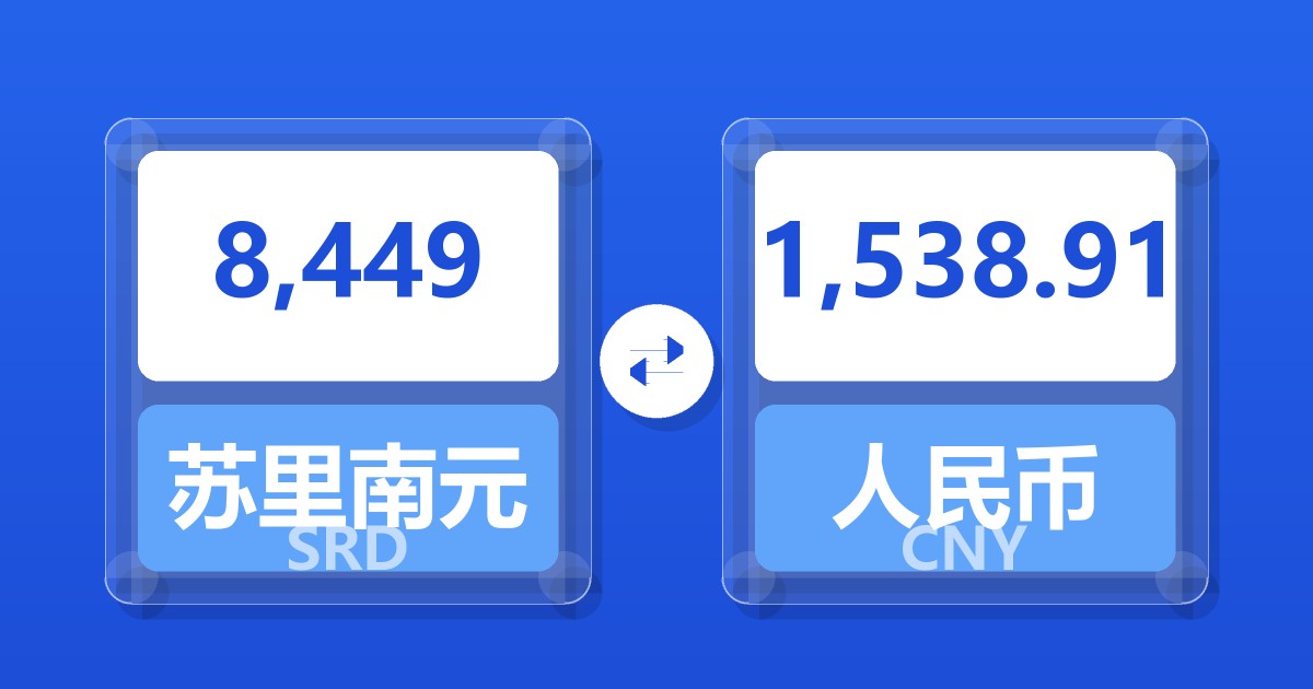 8,449苏里南元兑人民币