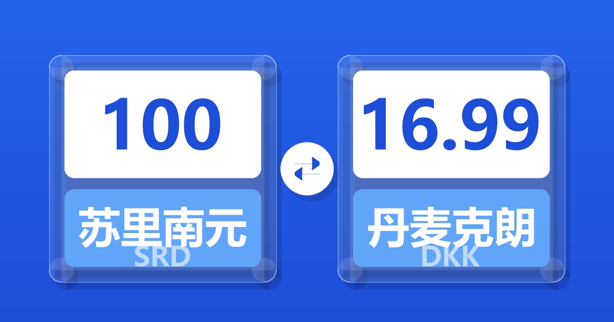 100苏里南元兑丹麦克朗