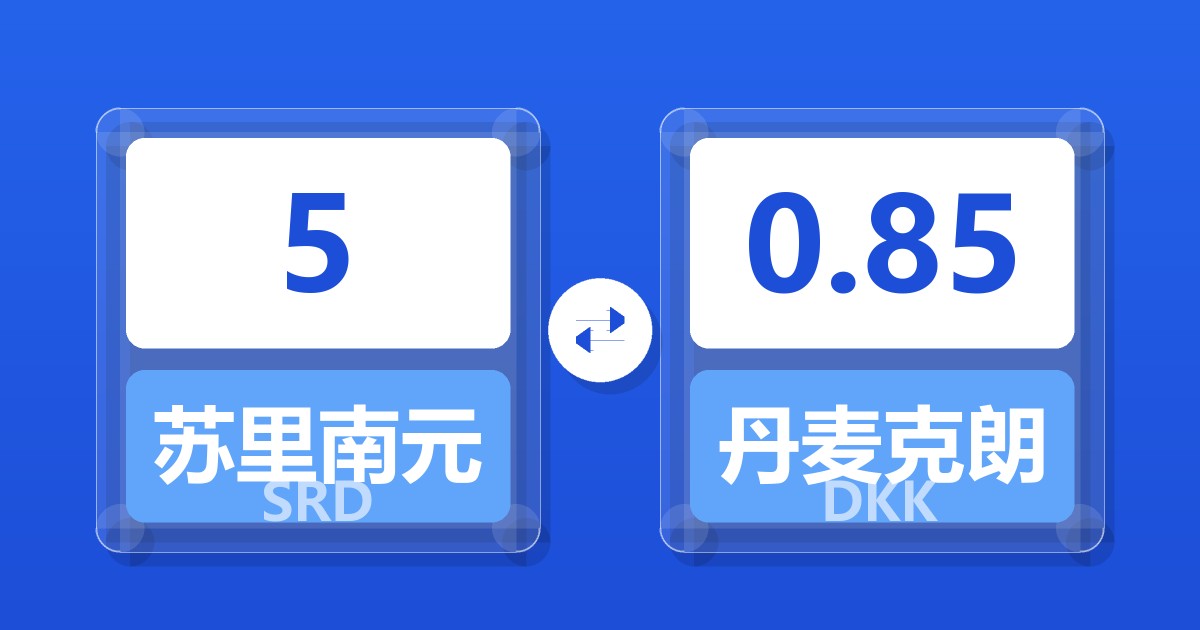 5苏里南元兑丹麦克朗