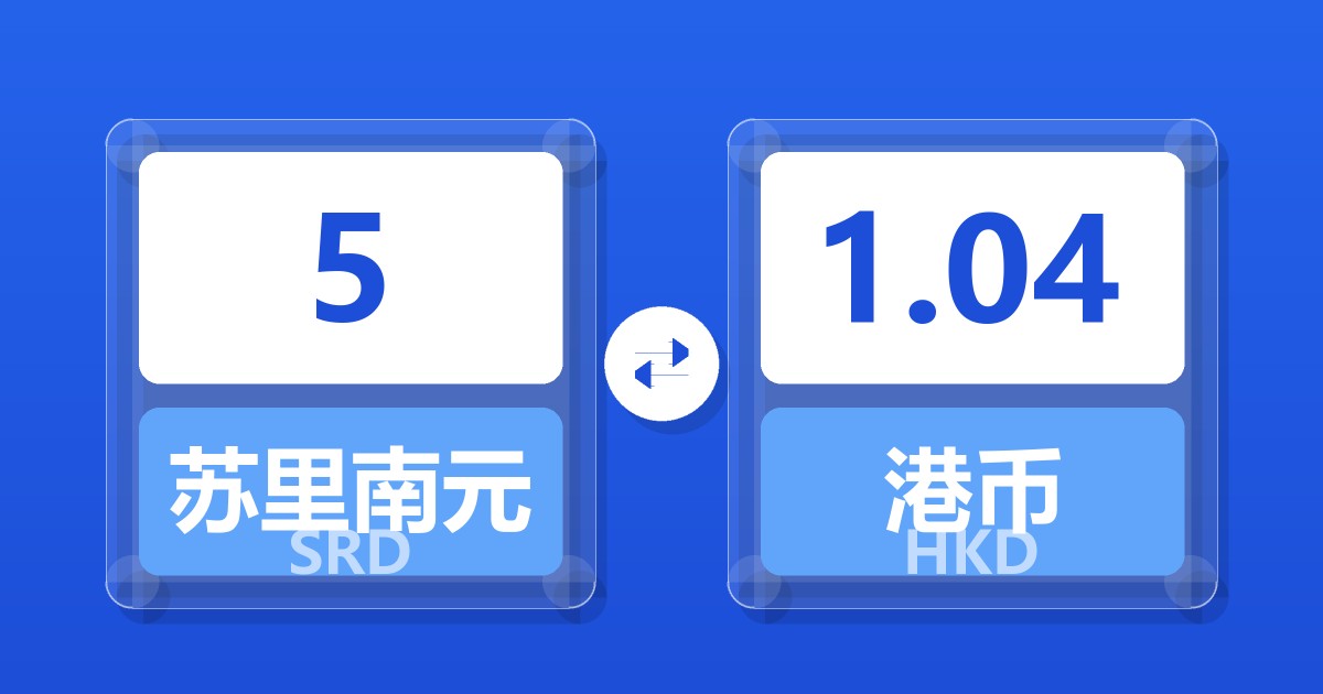 5苏里南元兑港币