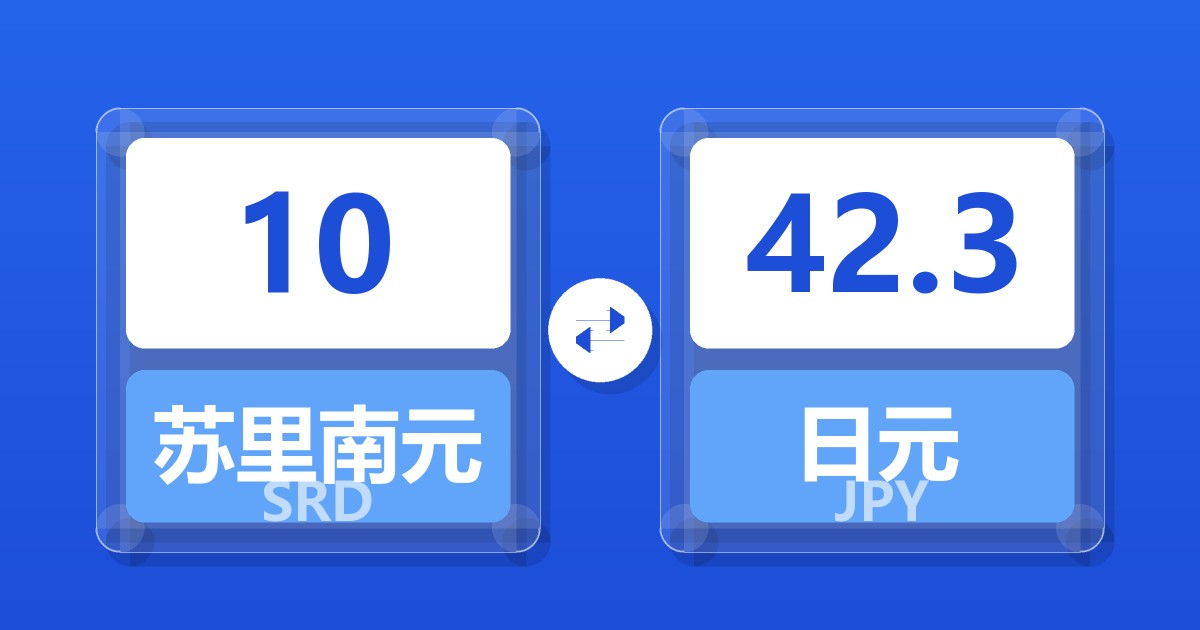 10苏里南元兑日元