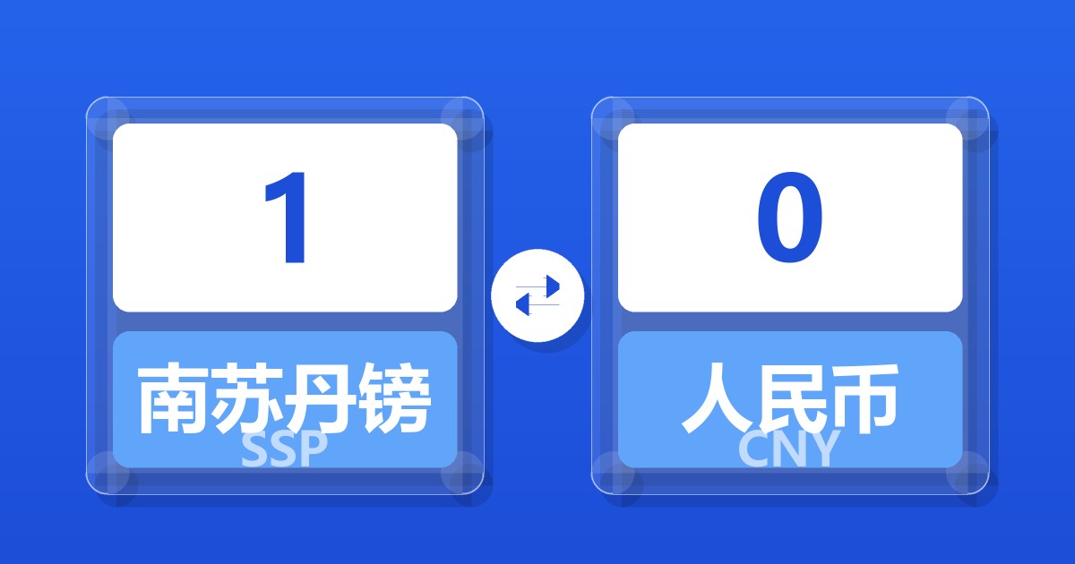 1南苏丹镑兑人民币