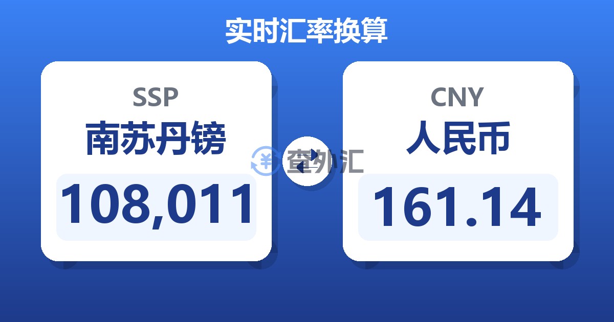 108,011南苏丹镑兑人民币