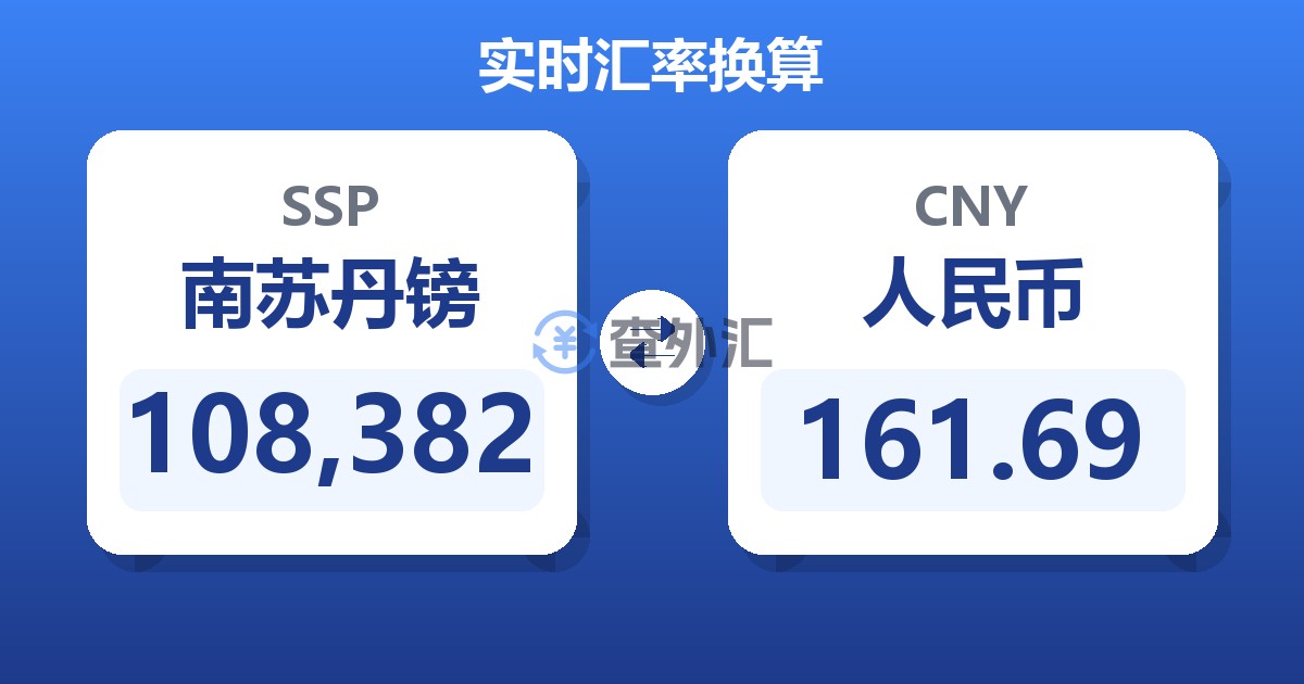 108,382南苏丹镑兑人民币