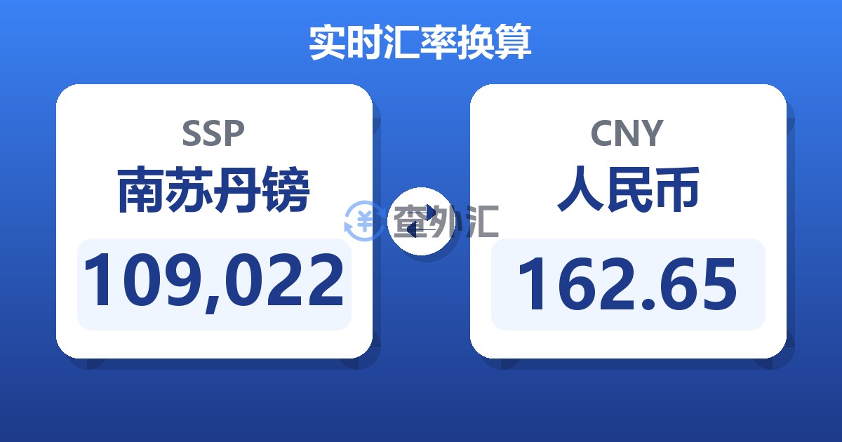 109,022南苏丹镑兑人民币