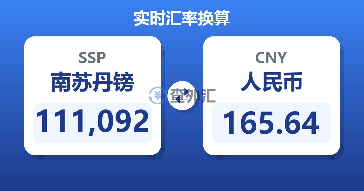 111,092南苏丹镑兑人民币