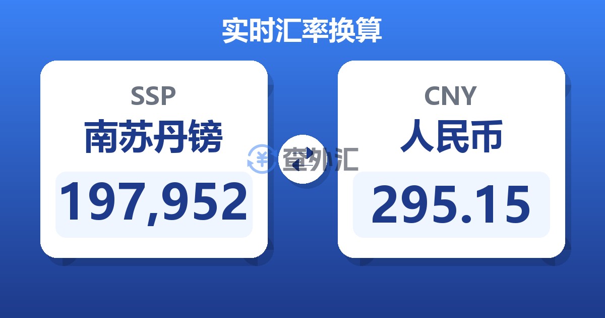 197,952南苏丹镑兑人民币