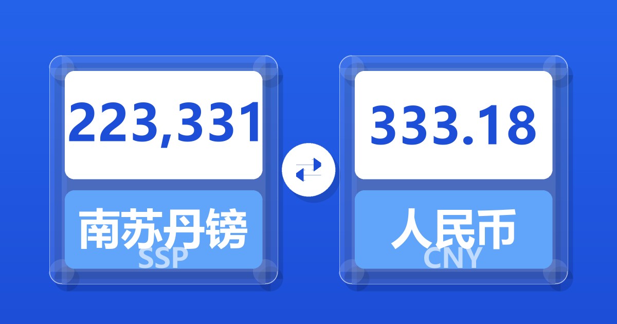 223,331南苏丹镑兑人民币