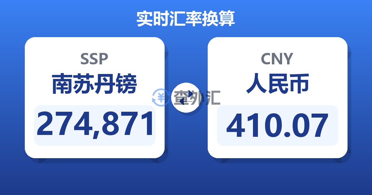 274,871南苏丹镑兑人民币