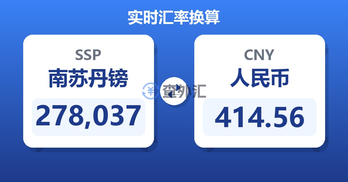 278,037南苏丹镑兑人民币