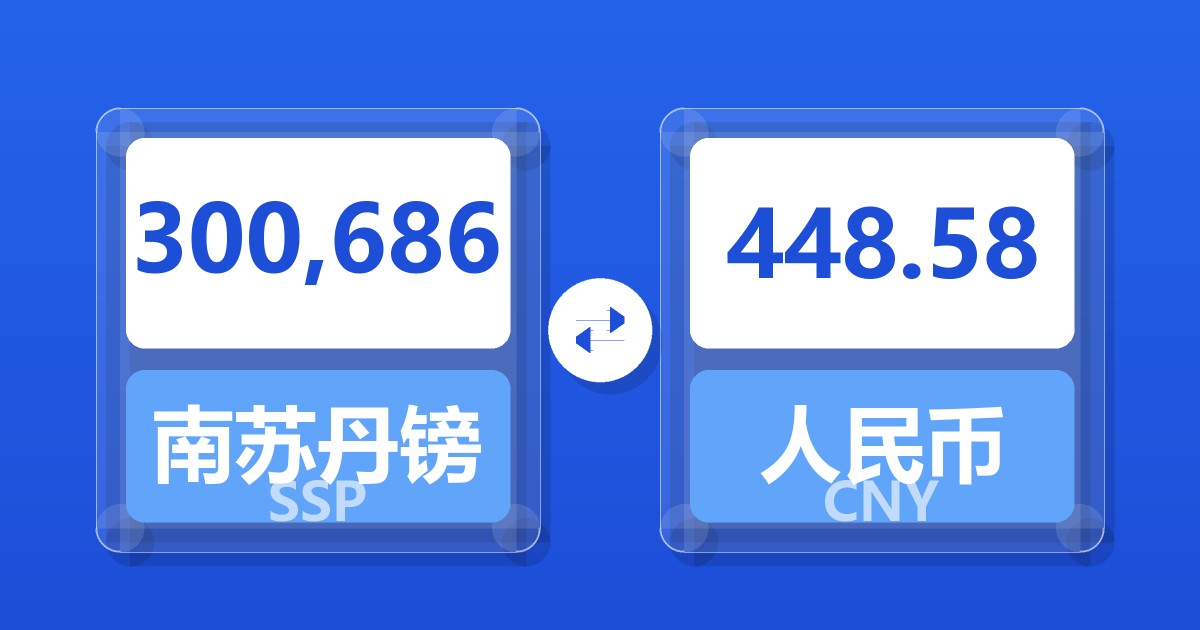 300,686南苏丹镑兑人民币