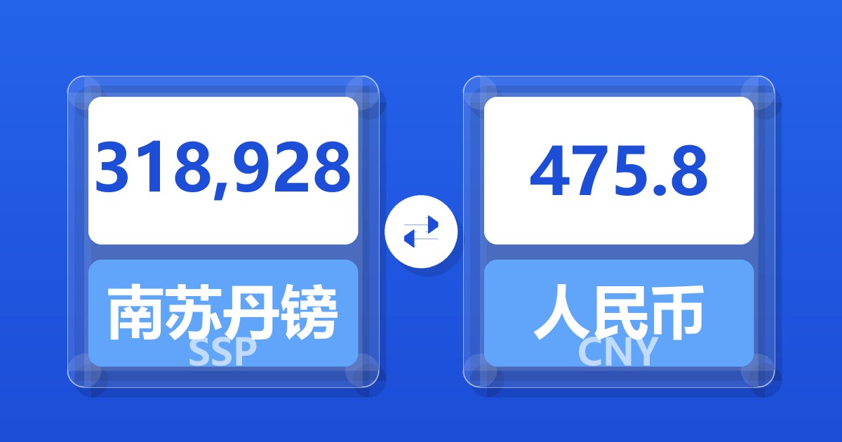 318,928南苏丹镑兑人民币