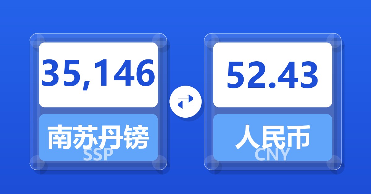 35,146南苏丹镑兑人民币