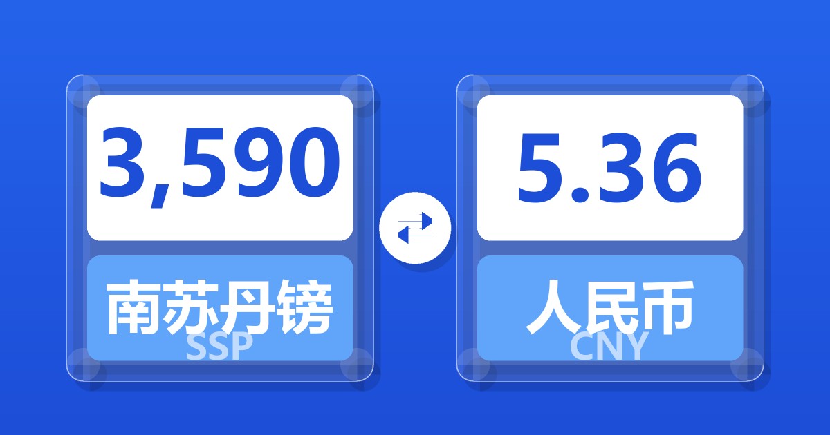 3,590南苏丹镑兑人民币