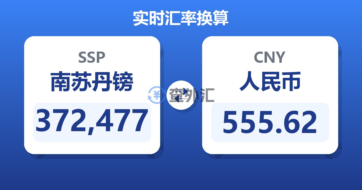 372,477南苏丹镑兑人民币